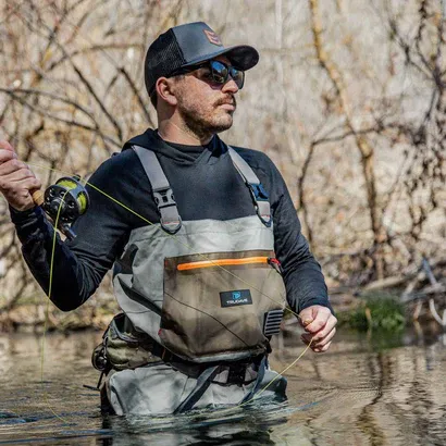 Trudave Stocking Foot Breathable Waders for Fly Fishing