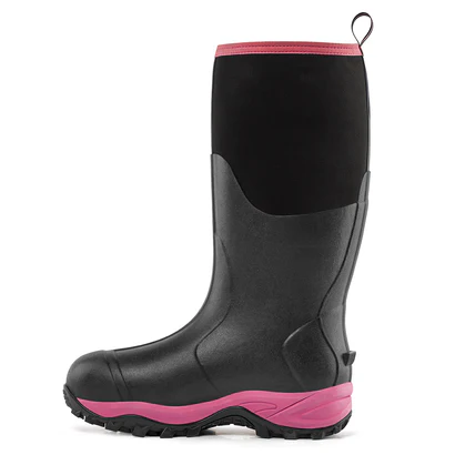 Trudave Tall Rubber Boots For Women With Steel Shank - Pink