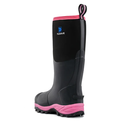 Trudave Tall Rubber Boots For Women With Steel Shank - Pink