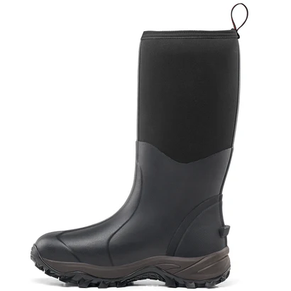 Trudave Waterproof Rubber Boots for Men and Women - Black