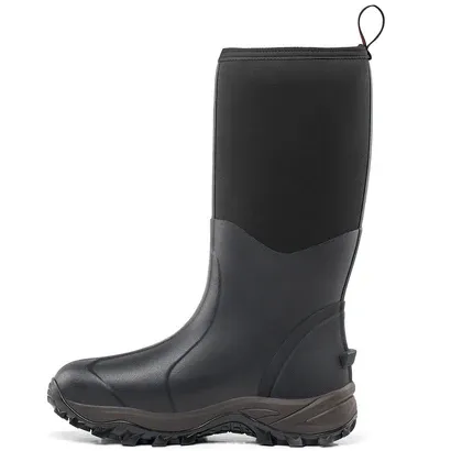 Trudave Waterproof Rubber Boots for Men and Women - Black