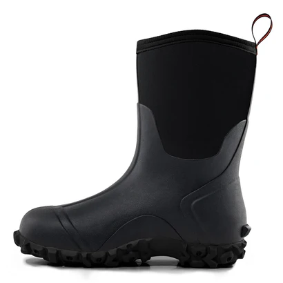 Trudave Women's Rubber Boots with Steel Shank - Black