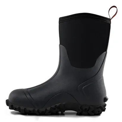 Trudave Women's Rubber Boots with Steel Shank - Black
