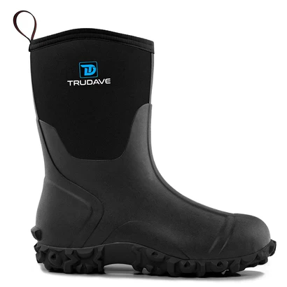 Trudave Women's Rubber Boots with Steel Shank - Black