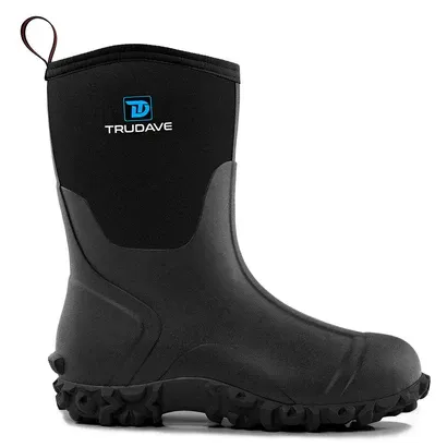 Trudave Women's Rubber Boots with Steel Shank - Black