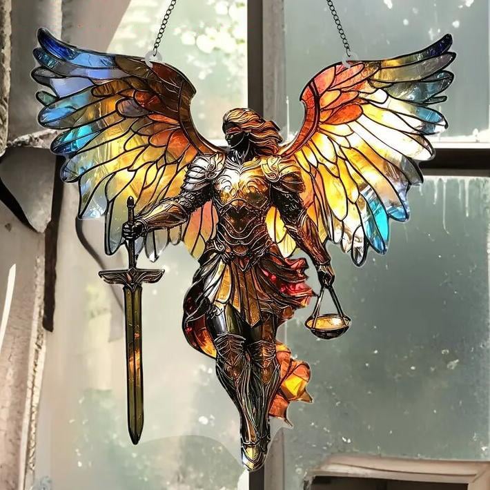 🕊️✨Archangel Michael Stained Art Ornament (8 inches)