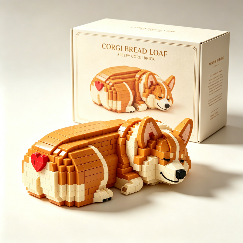 Corgi Toast Building Block Set - A collector's item for Corgi enthusiasts