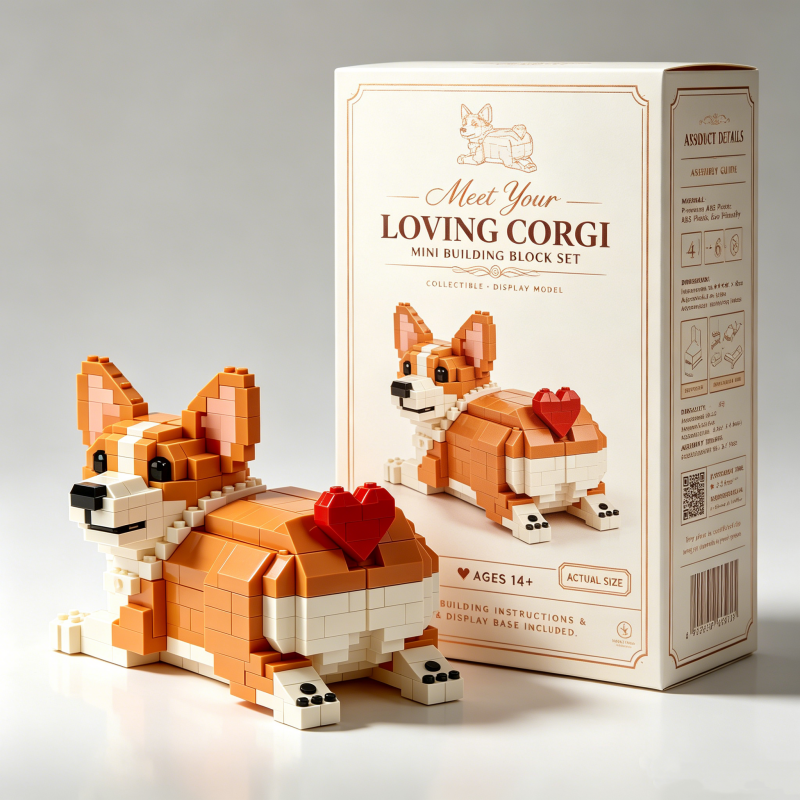 🐶Love Corgi Brick Set – Collector’s Build for Corgi Lovers