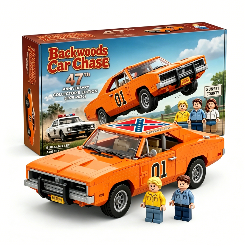 Backwoods Car Chase 47th Anniversary Collectors Edition Building Brick Set