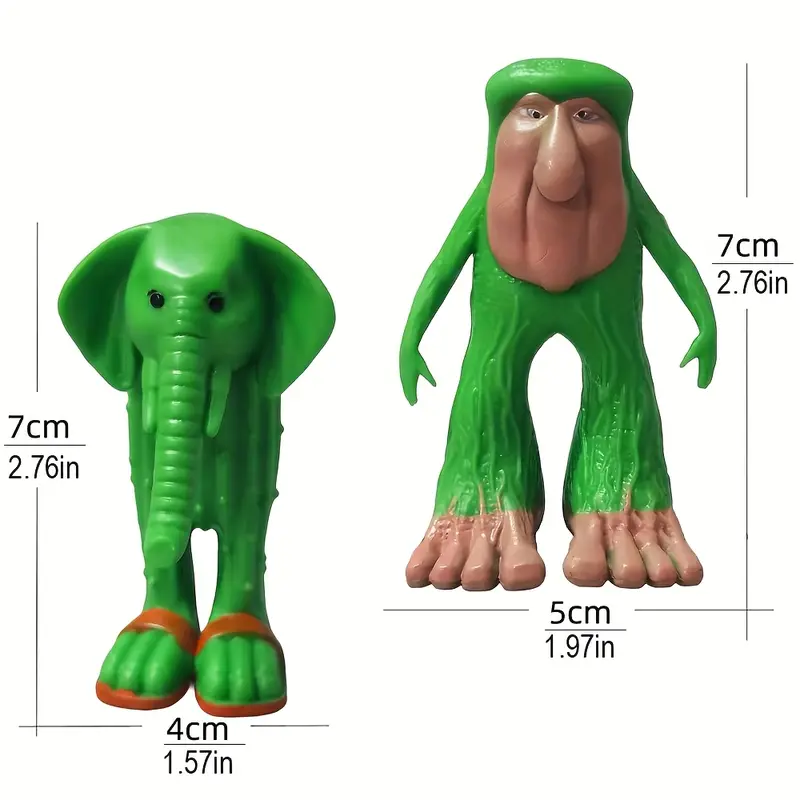 8pcs Tralalero Tralala Italian Meme Shark Figures - Whimsical Animal Collectible Figurines with Unique Designs (Banana, Elephant, Green Frog, Shark, Hippo) - Durable Plastic Desk Decor for Office & Home, Holiday Gifts for Fans