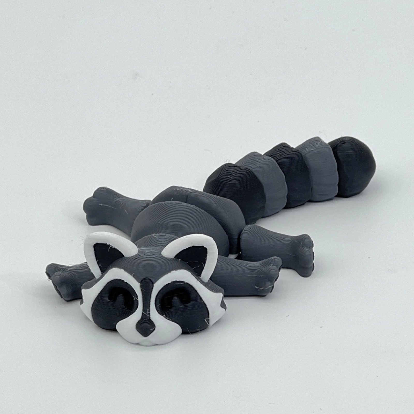 🦝🦝Adopt Your Own Mischievous 3D Printed Raccoon – With Optional Trash Can