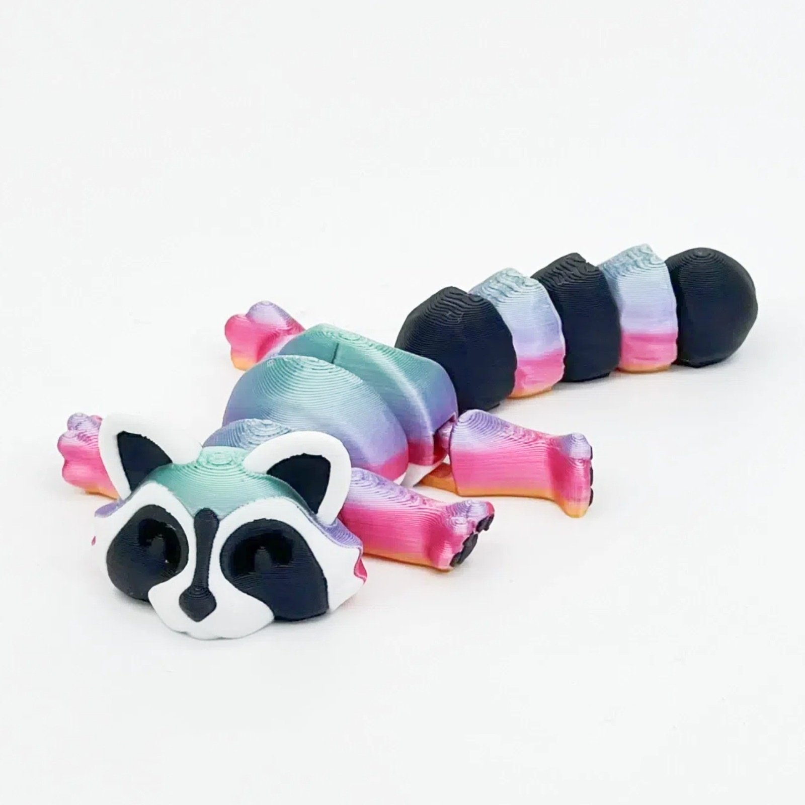 🦝🦝Adopt Your Own Mischievous 3D Printed Raccoon – With Optional Trash Can