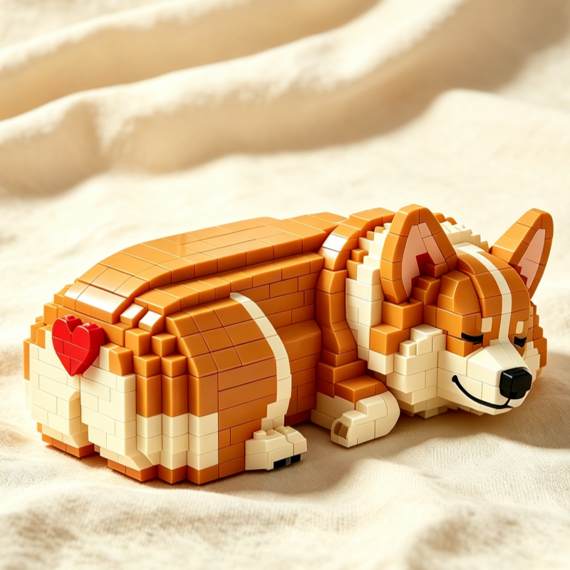 Corgi Toast Building Block Set - A collector's item for Corgi enthusiasts