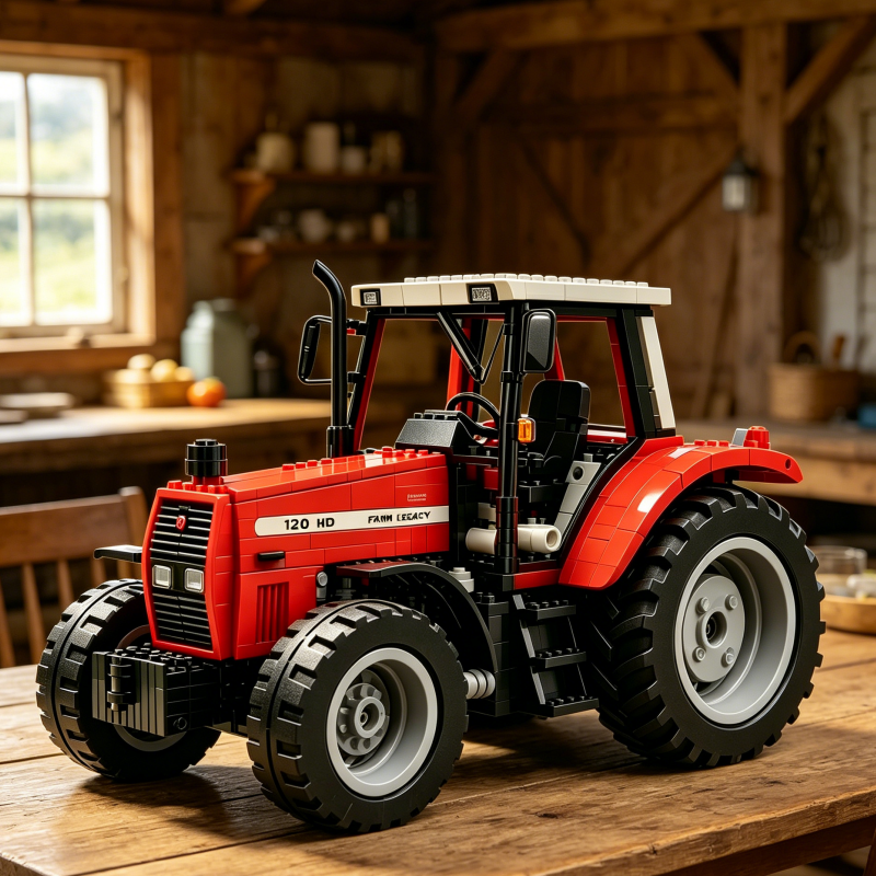 Classic Tractor Building Block Collection Set - Paying Tribute to the Golden Age of Agriculture