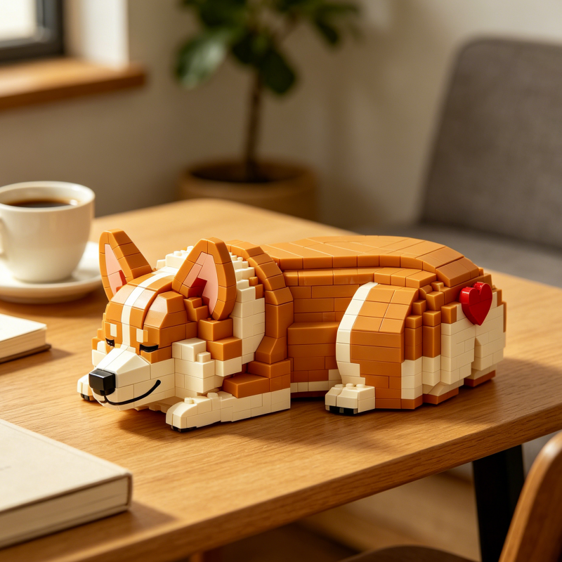 Corgi Toast Building Block Set - A collector's item for Corgi enthusiasts