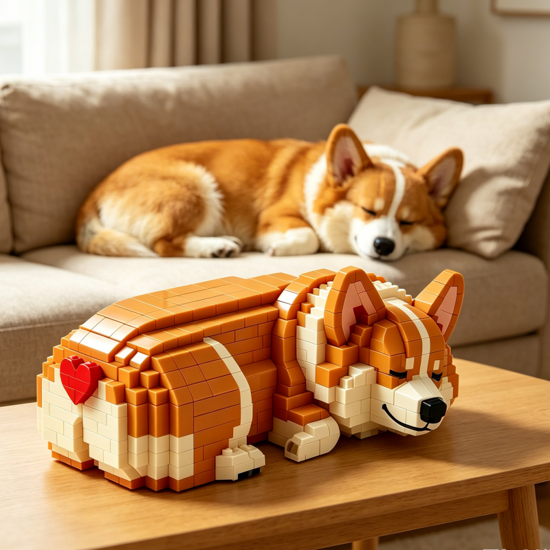 Corgi Toast Building Block Set - A collector's item for Corgi enthusiasts