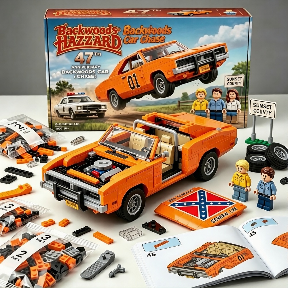 Backwoods Car Chase 47th Anniversary Collectors Edition Building Brick Set