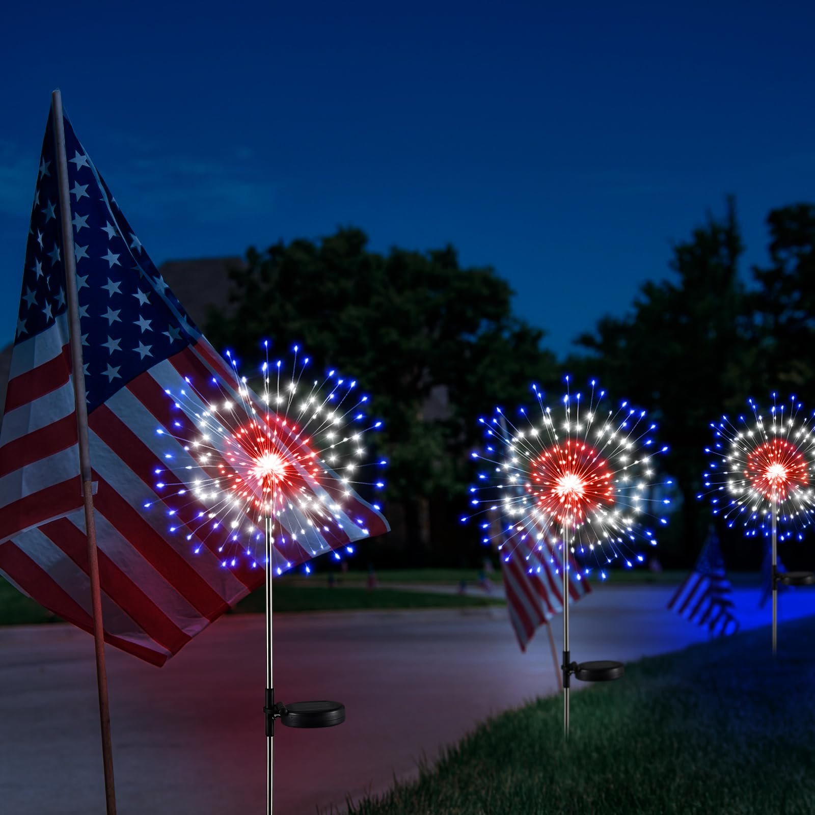🔥Last Day 50% OFF🔥3PCS/SET(Each Only $8.99)--4th of July Solar Firework Lights