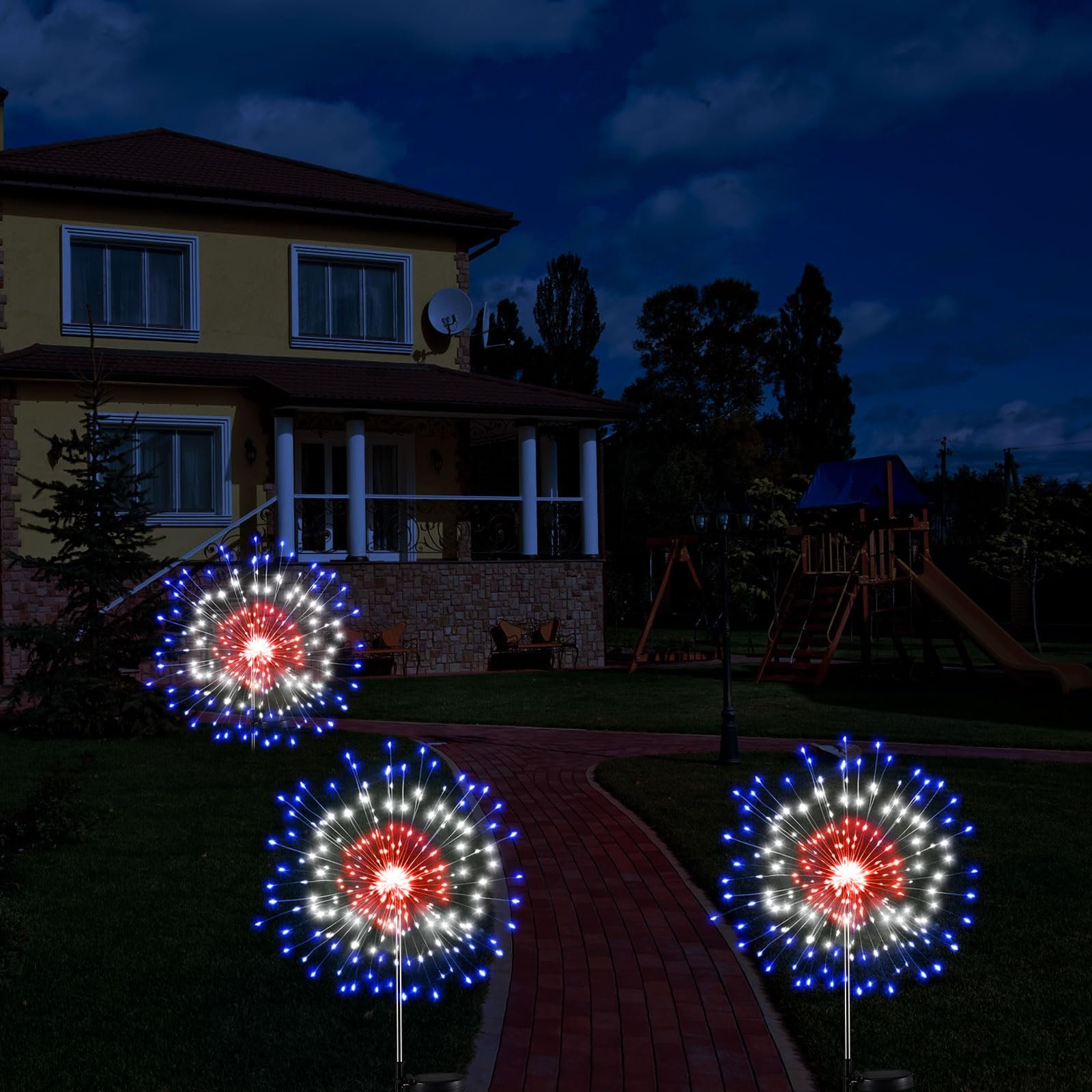 🔥Last Day 50% OFF🔥3PCS/SET(Each Only $8.99)--4th of July Solar Firework Lights