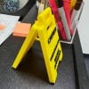 Caution Overstimulated Desk Sign