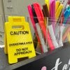 Caution Overstimulated Desk Sign