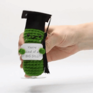 🎓Graduation Positive Pickle with Stand, Graduation Potato Keepsake, High School, College, PHD Grad Gifts.