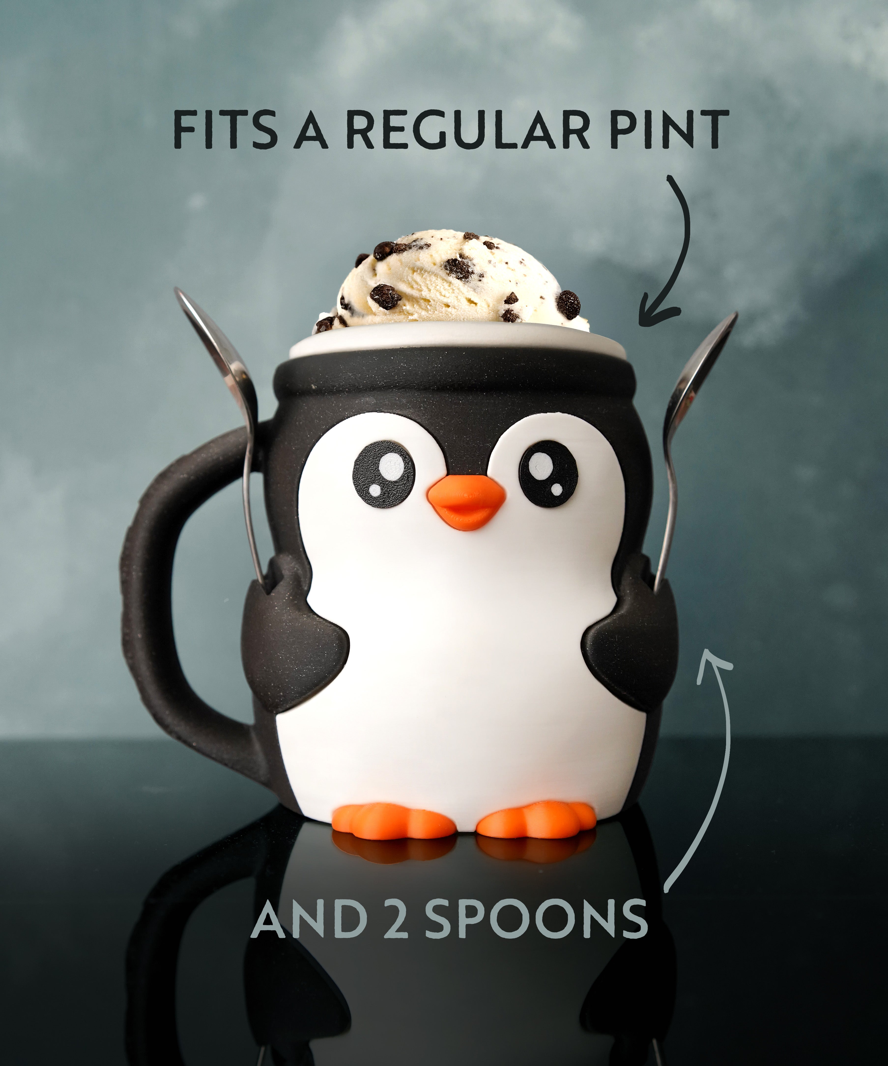 Pebbles, the Penguin Ice Pint Holder