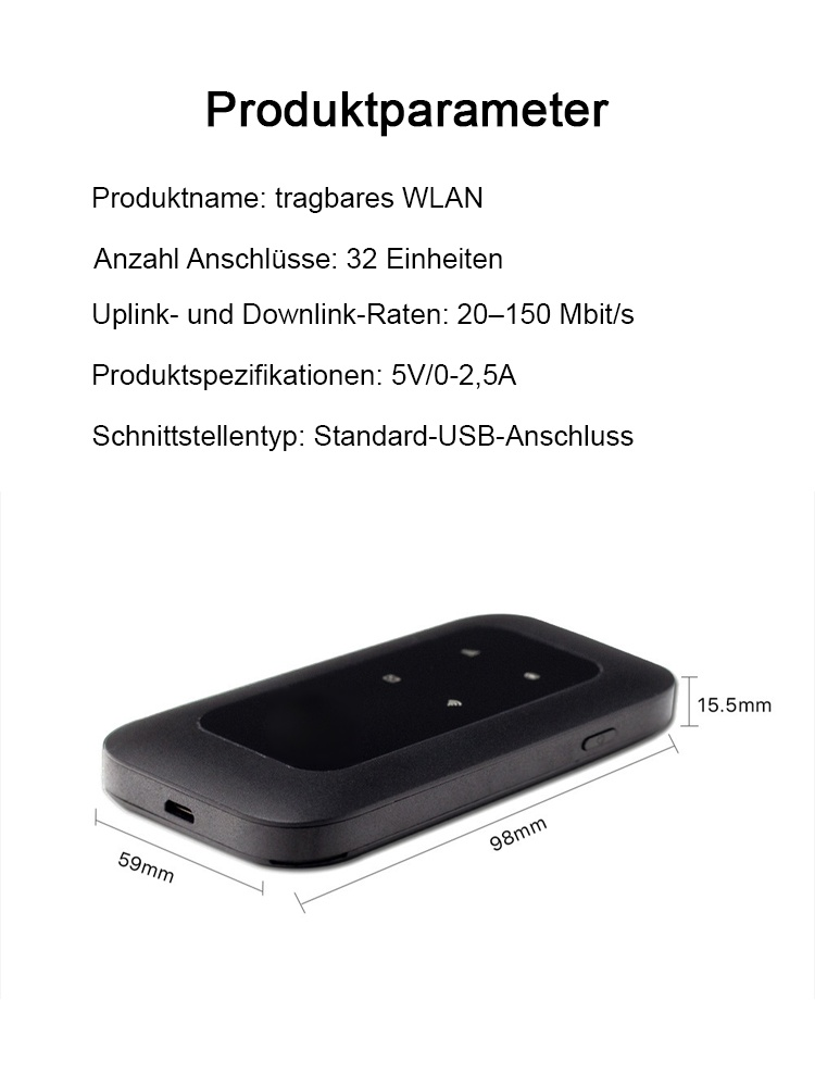 【Superstarkes Signal ohne Verzögerung】Weltweit einsetzbares tragbares WLAN