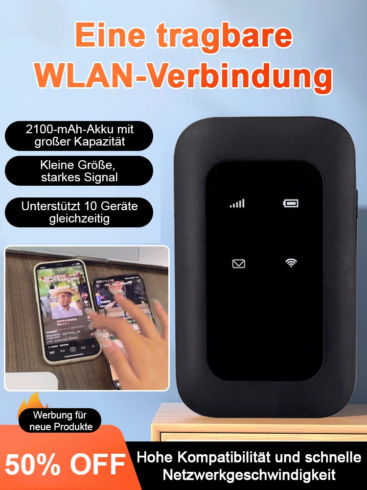 【Superstarkes Signal ohne Verzögerung】Weltweit einsetzbares tragbares WLAN