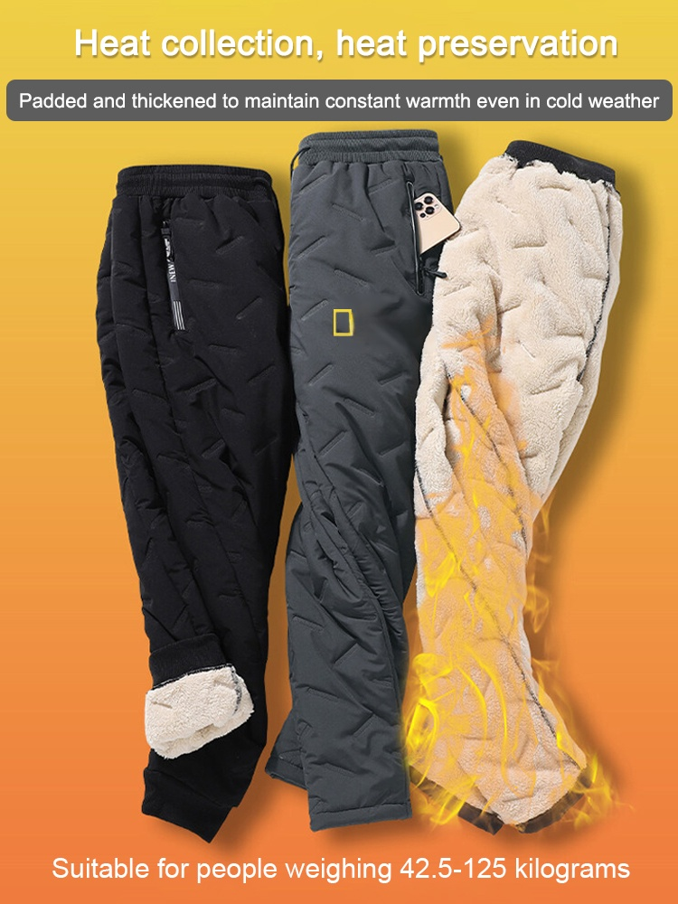 Wasserdichte und kältebeständige Lamm-Jogginghose für Herbst und Winter