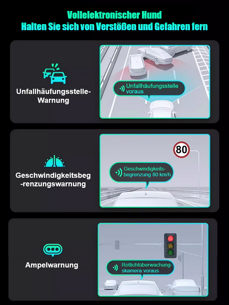 [Kostenlose Speicherkarte] HD-Nachtsicht-Fahrrekorder