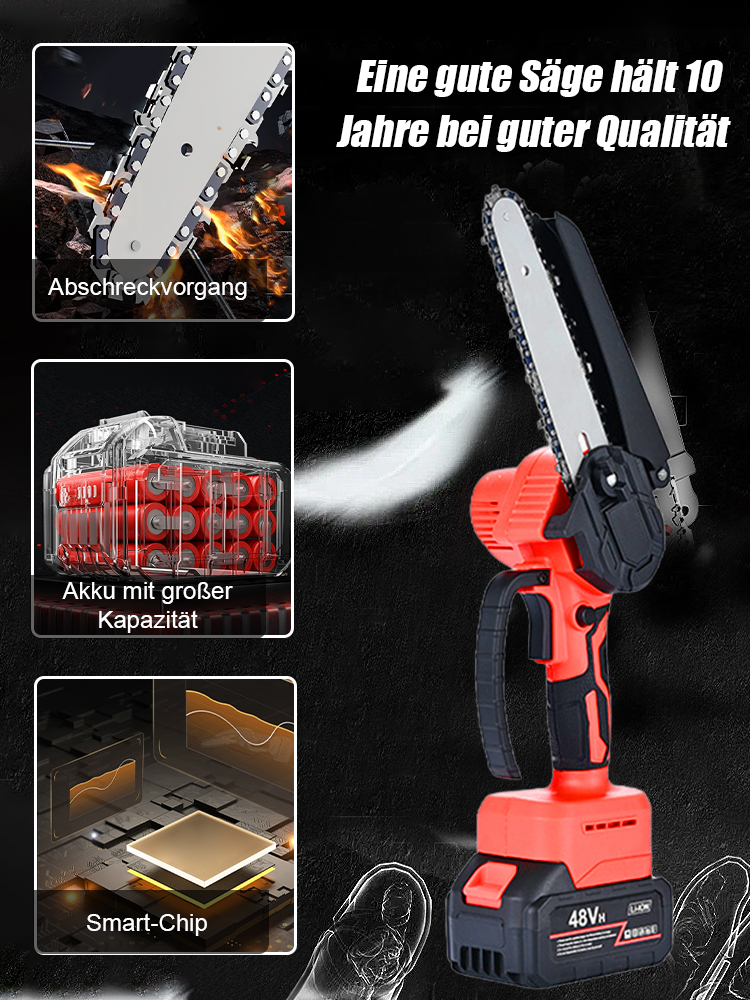 【Holzschneidegerät】Tragbare kabellose Lithium-Akkusäge