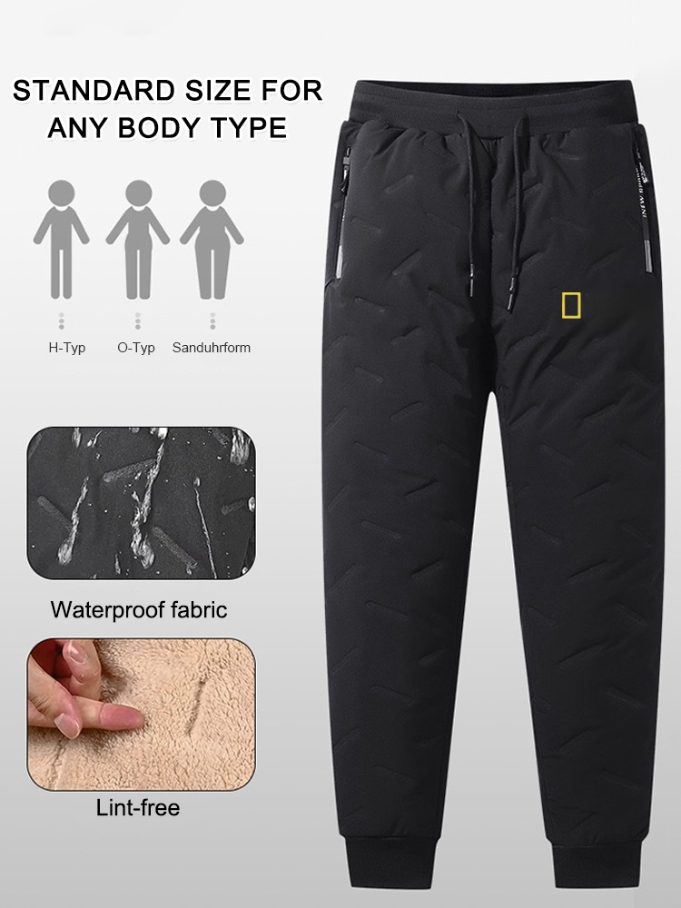 Wasserdichte und kältebeständige Lamm-Jogginghose für Herbst und Winter