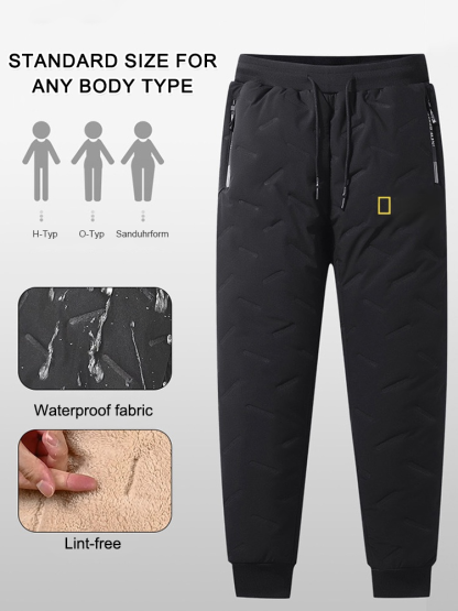 Wasserdichte und kältebeständige Lamm-Jogginghose für Herbst und Winter