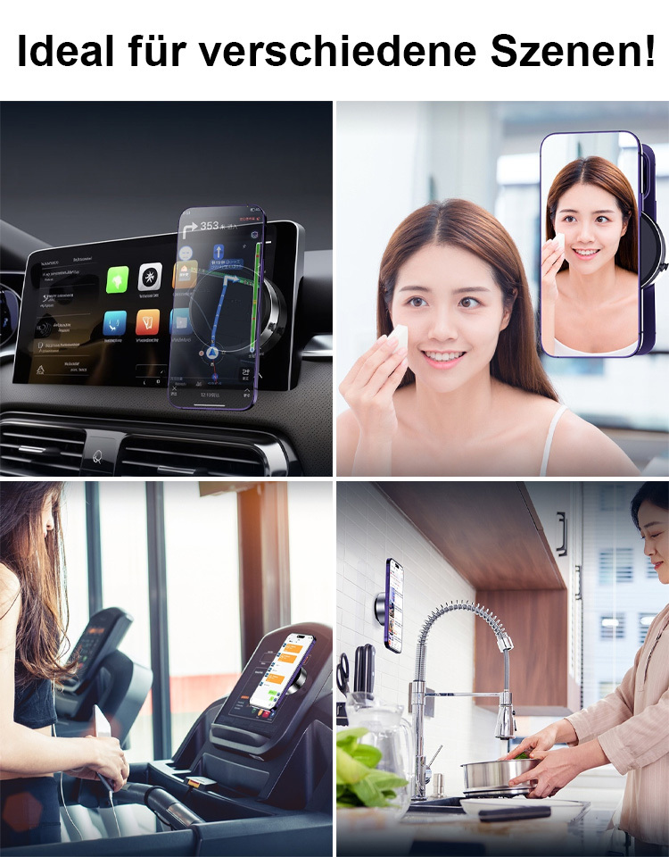 Autokopfhalterung mit drehbarer Einstellung und Saugnapf für Navigation