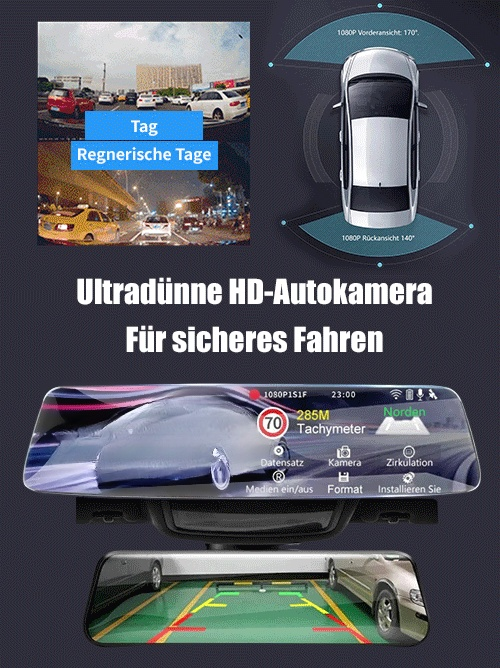 Ultraflacher HD-Autorekorder