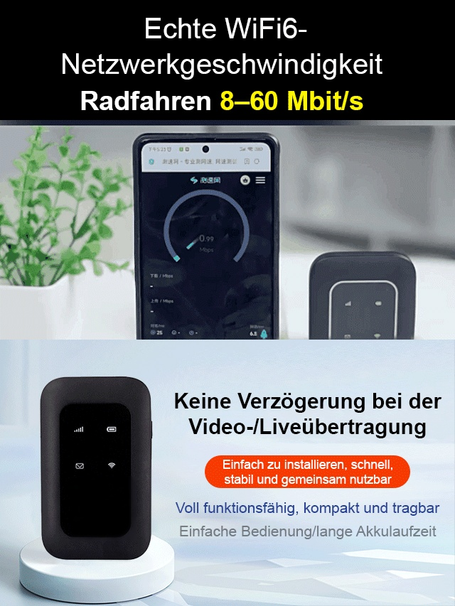 【Superstarkes Signal ohne Verzögerung】Weltweit einsetzbares tragbares WLAN