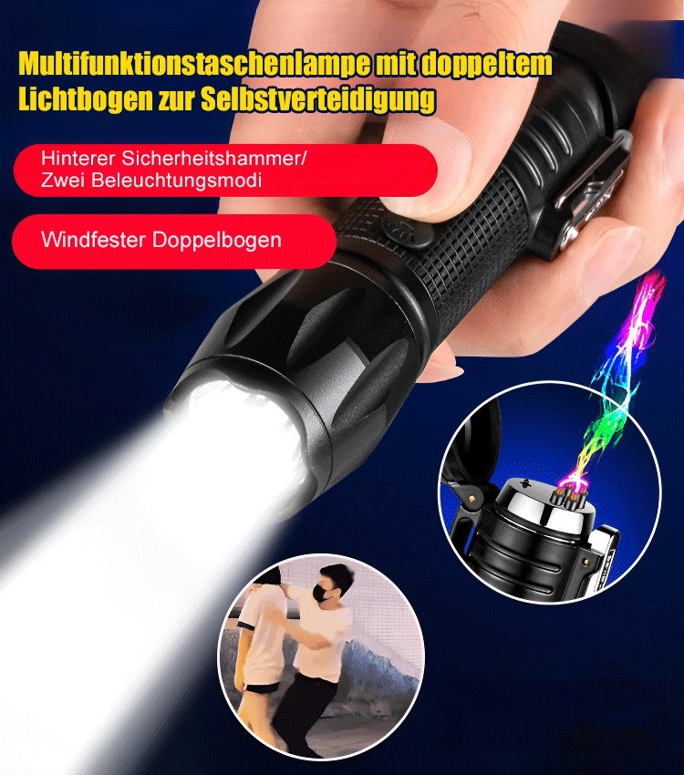 Dual Arc Defensiv-Taschenlampe