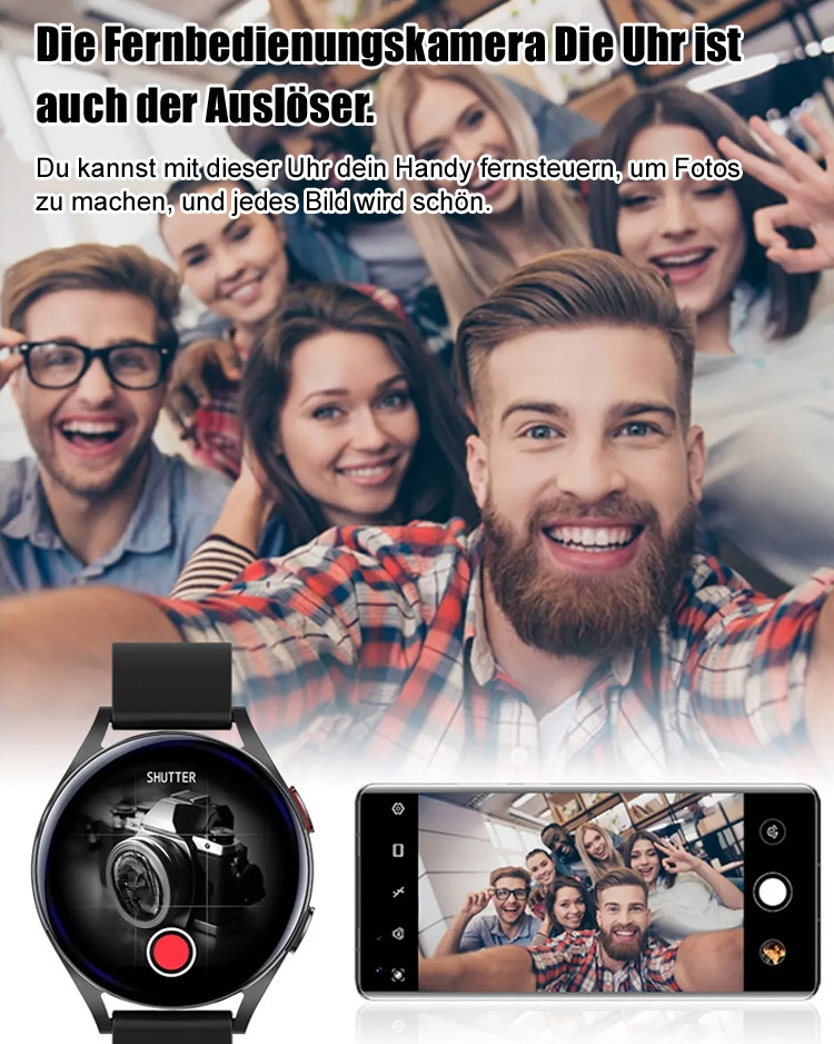 D18 Herzfrequenz- und Blutdrucküberwachungs-Sportuhr