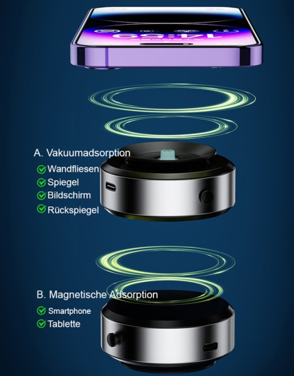 Autokopfhalterung mit drehbarer Einstellung und Saugnapf für Navigation
