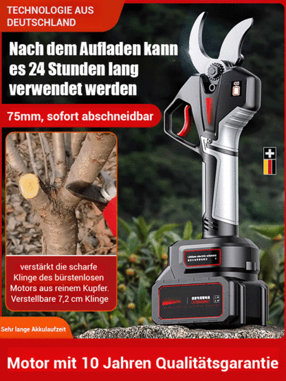【Scharf und langlebig】Ultraleichte Lithium-Akku-Astschere