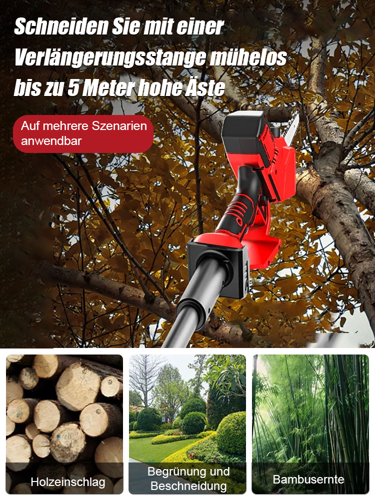 【Holzschneidegerät】Tragbare kabellose Lithium-Akkusäge