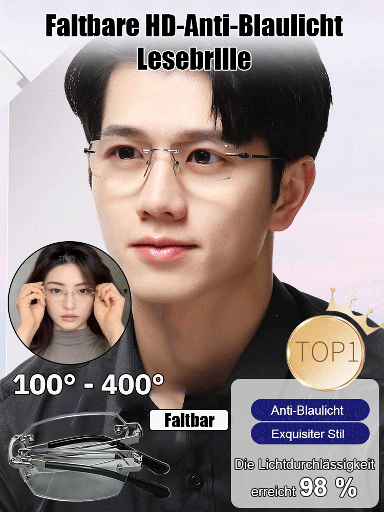 Faltbare HD Anti-Blaulicht Lesebrille