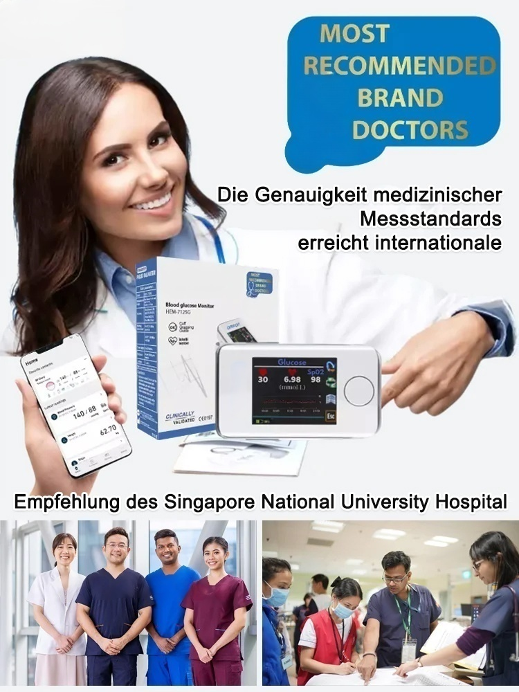 OMRON Blutzuckermessgerät mit Fingerclip