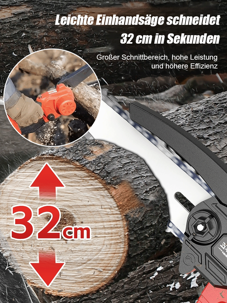 【Holzschneidegerät】Tragbare kabellose Lithium-Akkusäge