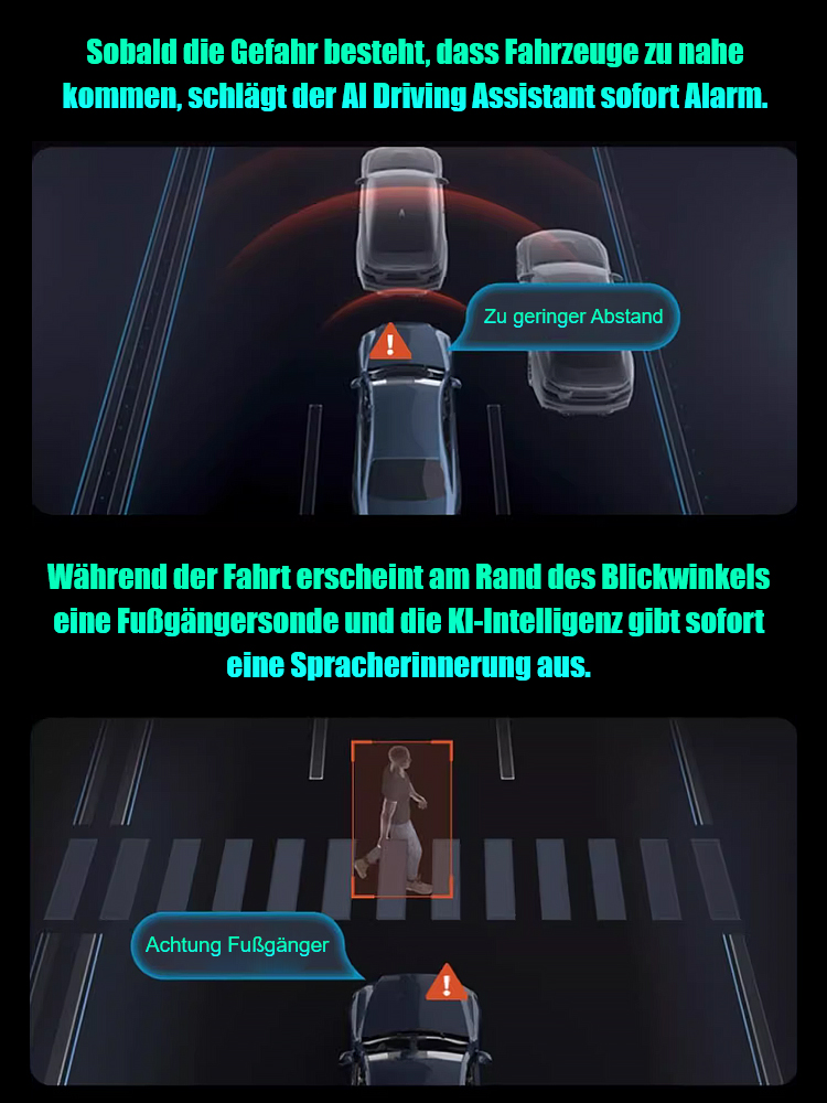 [Kostenlose Speicherkarte] HD-Nachtsicht-Fahrrekorder