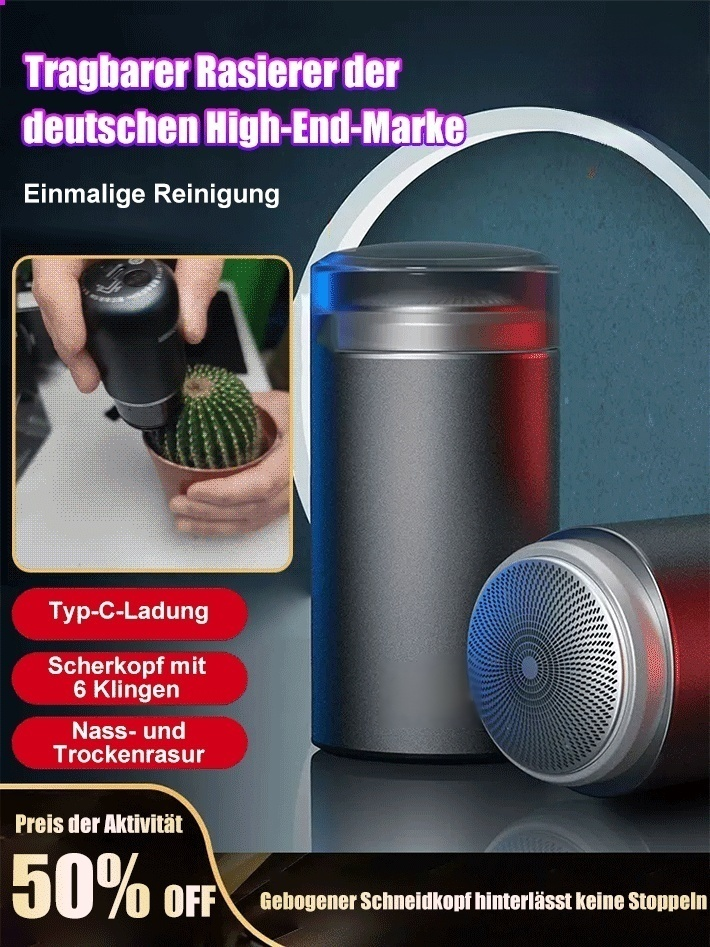 Saubere, sanfte Reinigung elektrischer Minirasierer