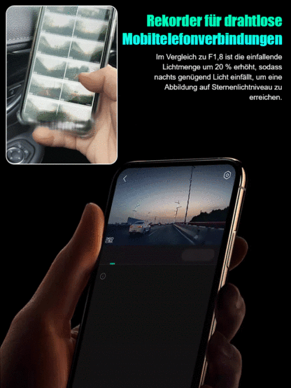 [Kostenlose Speicherkarte] HD-Nachtsicht-Fahrrekorder