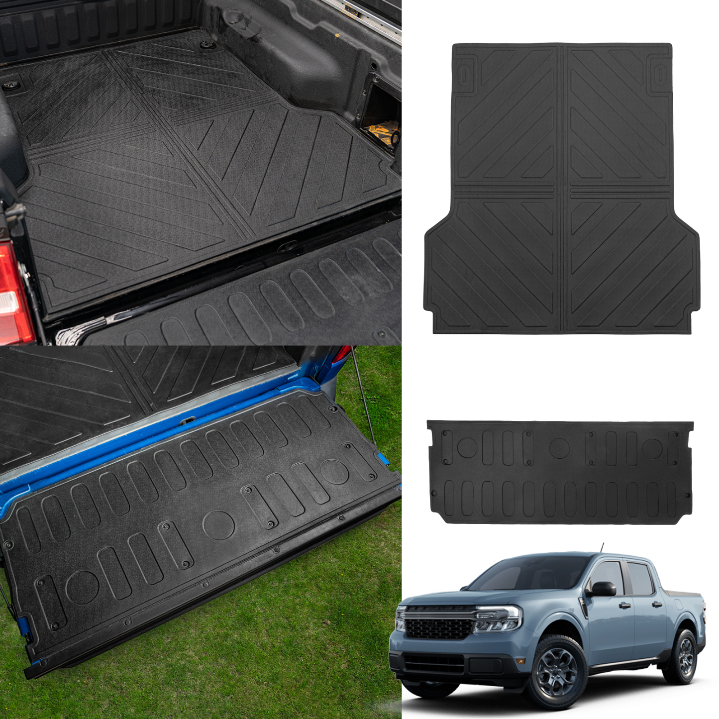 Maxzina 2022 2023 2024 2025 Ford Maverick All Weather Truck Bed Mat Tailgate Mat