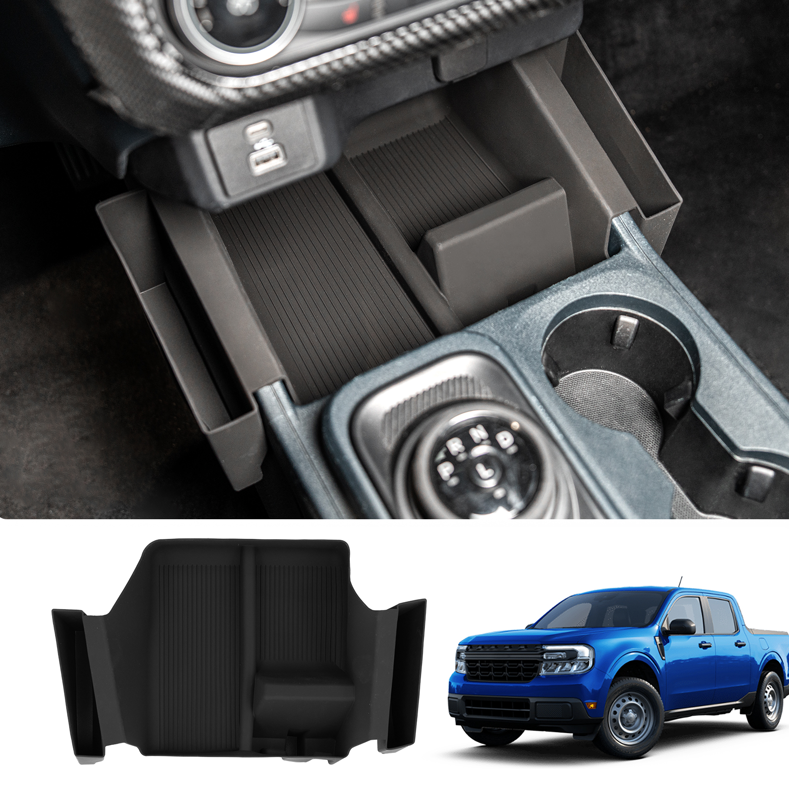 Maxzina 2022 2023 2024 2025 Ford Maverick (Not for 2025 Lariat&Tremor) Center Console Organizer Center Shifter Storage Tray Gear Shifter Organizer Tray Storage Box